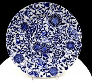 Brown Westhead & Moore Bwm & Co Indian Empress Blue 10 " Dinner Plate 1877