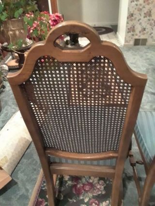 2 VINTAGE 1965 CANE BACK DINING ROOM CHAIRS BY LOUISVILLE FURNITURE CO.  CON 8