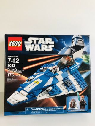 Lego Star Wars 8093 Plo Koon’s Jedi Starfighter W/ Minifigures & Instructions