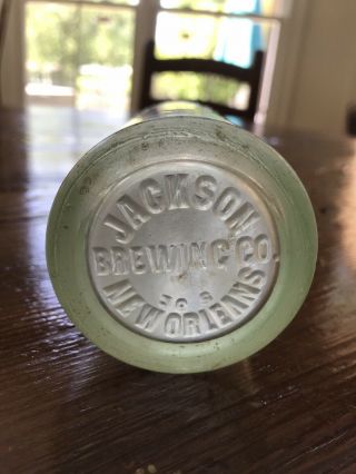 1920s Antique Jackson Brewing Co.  Orleans Jax Glass Beer Bottle Brew Rare 3