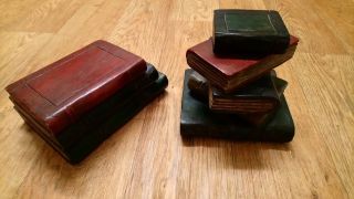 Vintage Chunky Wooden Bookends/ornaments.  Postage