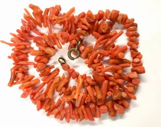 Antique / Vintage Red Coral Necklace