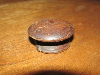 Antique Victorian Oak Wooden Drawer Pull Knob,  2 Inches