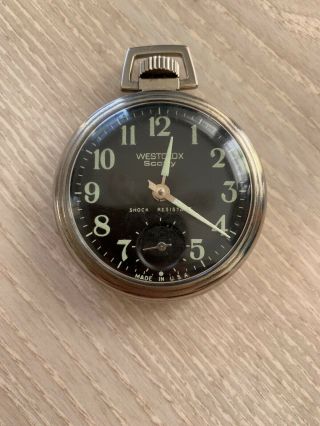 Vintage Westclox Scotty Pocket Watch,  Runs,  Made In The Usa