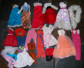 Barbie Doll Clothes - 20pc Assorted Age Vintage Clothing