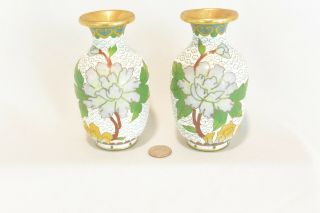 Chinese Cloisonne Bud Vases; Mini Vases 2