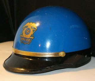 Vintage Police Motorcycle Half Helmet W/visor Bell Toptex Medium