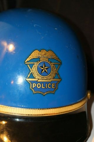 Vintage Police Motorcycle Half Helmet w/Visor BELL Toptex Medium 2
