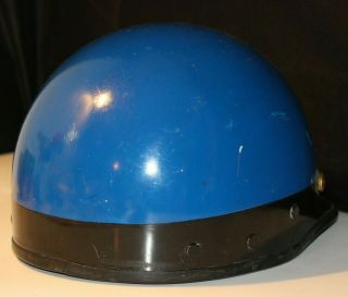 Vintage Police Motorcycle Half Helmet w/Visor BELL Toptex Medium 4