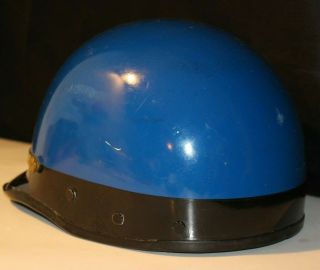 Vintage Police Motorcycle Half Helmet w/Visor BELL Toptex Medium 5