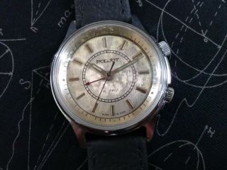 Vintage Rare Old USSR Poljot Alarm 18 Jewels Mechanical Men ' s Russian Wristwatch 4