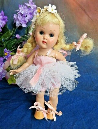 Vintage 1955 Vogue Ginny Doll Slw In Tagged Fun Time Pink Ballerina Outfit 6045