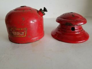 Vintage 7/59 Coleman 200a Lantern Fount & Tall Ventilator Needs Restoration