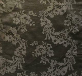 84 Cm Late 18th/ Early 19th Century French Pure Silk Damask,  144