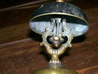 Antique 1800 ' s Civil War era Ornate Brass & Metal Bell - Hotel Desk Counter Shop 2