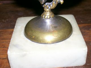 Antique 1800 ' s Civil War era Ornate Brass & Metal Bell - Hotel Desk Counter Shop 3