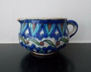 Iznik Style Pottery Jug By Kutahya Potters In Early 20th Century