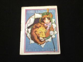 1914 Antique Miniature Book,  " The Lion Girl " Winthrop Press,  Cigarette Premium