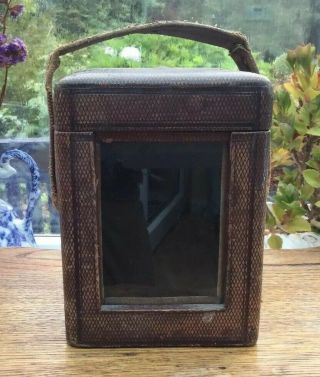 Large Victorian Leather Carrying Case For A Repeating Carriage Clock