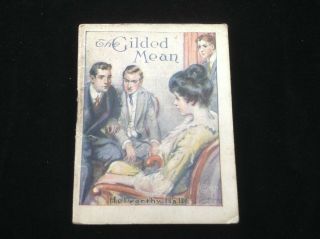 1914 Antique Miniature Book,  " The Gilded Mean " Winthrop Press,  Cigarette Premium