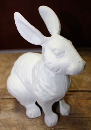Large Cast Iron Easter Bunny Garden Statue Yard Art Home Ranch Decor Rabbit
