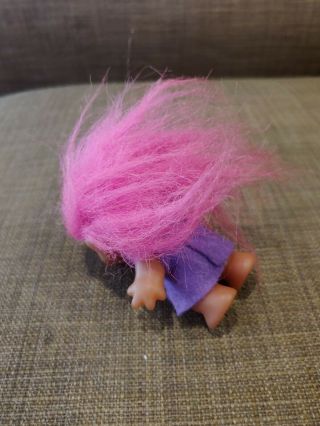30 Vintage dam troll.  Pink Hair.  3 