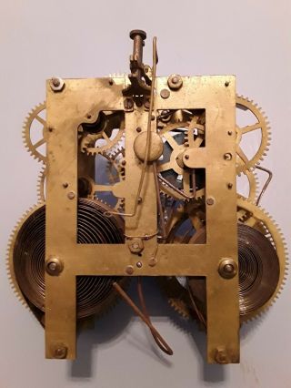 Antique E.  N.  Welch Clock Movement U.  S.  A.  Parts Or To Be Restored/repaired As - Is