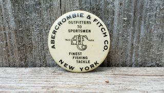 Abercrombie & Fitch Co. ,  York Split Shot Tin Round Antique Fishing Tackle