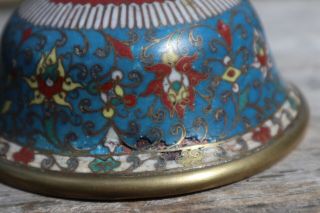 CHINESE MING DYNASTY CLOISONNE WATER POT COUPE 16TH 17TH CENTURY TIBETAN MARKET 5