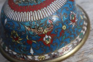 CHINESE MING DYNASTY CLOISONNE WATER POT COUPE 16TH 17TH CENTURY TIBETAN MARKET 7