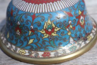 CHINESE MING DYNASTY CLOISONNE WATER POT COUPE 16TH 17TH CENTURY TIBETAN MARKET 9