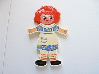 Vintage Plastic Raggedy Ann Toy Figure