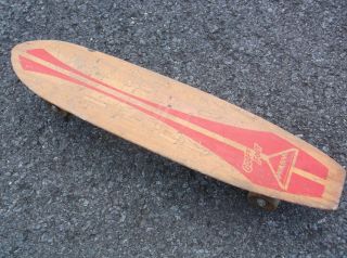 Vintage Wooden Nash " Goofy Foot " Skateboard 1960 