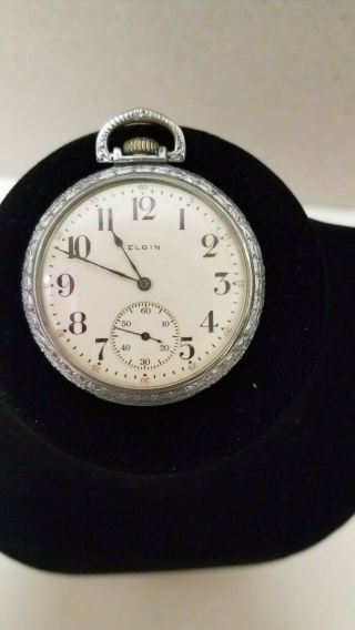 Antique Elgin Natl Watch Co.  Usa Pocket Watch Stem Wind Unworking  4