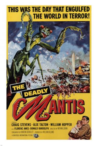 The Deadly Mantis By Nathan Juran 1957 Movie Poster 24x36 Vintage Horror