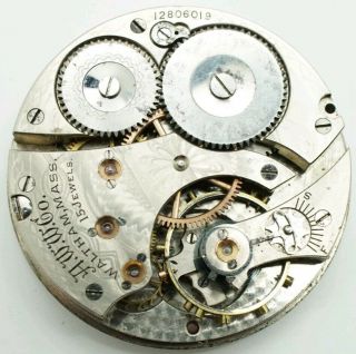 Vintage Waltham 1899 No.  620 15 Jewel 16s watch movement for repair 5