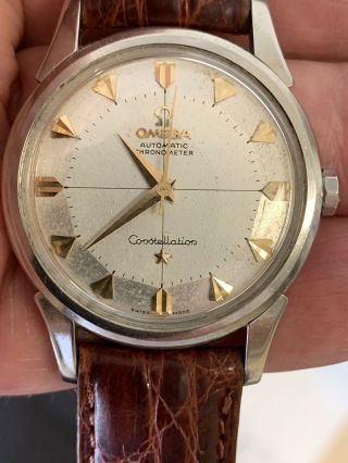 Vintage Omega Constellation Pie Pan Dial Cal.  551 Arrow Head Hour Markers Watch 2