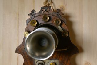 Early n Rare Wooden Ericsson Wall Magneto telephone 1900,  Antique 10
