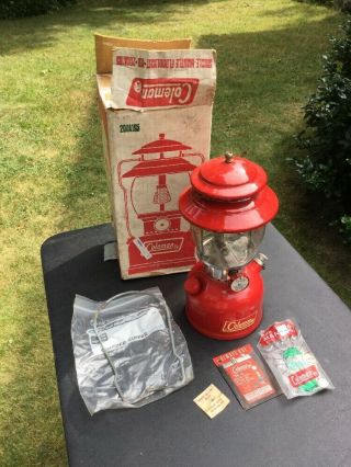 Vintage May 1972 Red Coleman Lantern 200a 200a195 & Papers