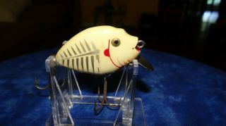 VINTAGE HEDDON DOWAGIAC 9630 PUNKINSEED WHITE SHORE LURE OLD FISHING LURES BASS 2
