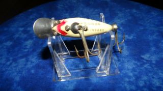 VINTAGE HEDDON DOWAGIAC 9630 PUNKINSEED WHITE SHORE LURE OLD FISHING LURES BASS 6