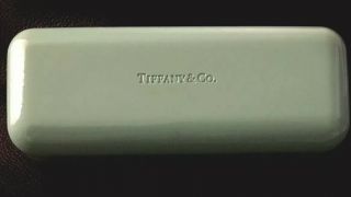 Tiffany & Co.  Eyeglasses Case Clamshell Hard Case Blue Authentic Vintage Classy