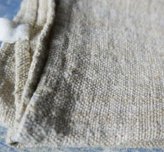 French Hand Woven Linen Monogrammed Tea Towel/torchon Hemp Rustic Fabric 37x18 "