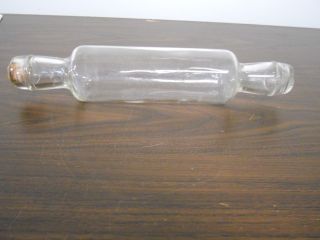 Antique Vintage Glass Rolling Pin With Cork