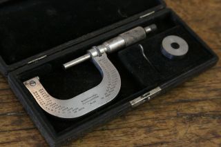 Vintage Brown & Sharpe Micrometer No.  48 Machinist Tool Case Antique 2