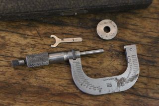 Vintage Brown & Sharpe Micrometer No.  48 Machinist Tool Case Antique 4