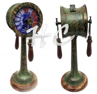 14 " Solid Brass Patina Antique Telegraph Decorative Nautical Ship Engine Room