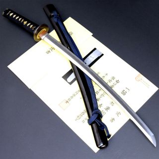 Authentic Japanese Katana Sword Wakizashi Kanenari 兼得 W/nbthk Hozon Paper Nr
