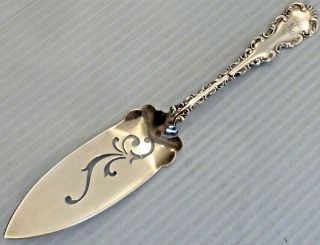 Sterling Silver Small Jelly/cake/tart Server,  Pierced Blade,  Whiting " Louis Xv "