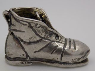 Vintage Solid Silver Italian Made Large Broken Shoe Miniature,  Figurine,  Stamped